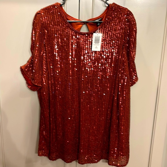 NWT torrid brown sequins blouse! - Picture 1 of 4